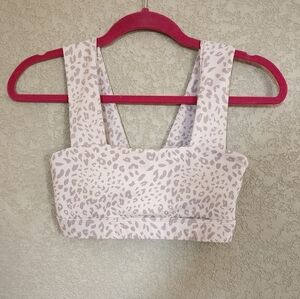 Allfenix leopard print sports bra padded size XS